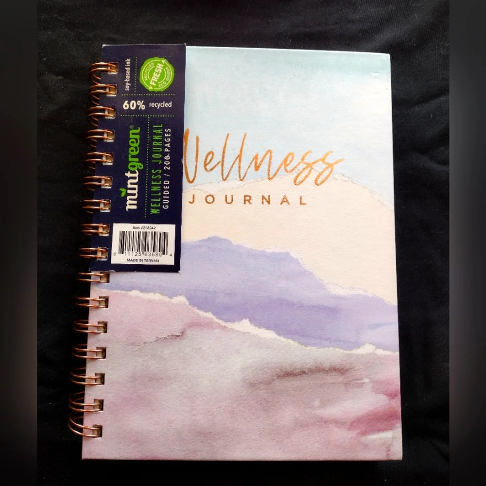 Mindgreen Wellness Journal - Pastel Watercolor Spiral Notebook - Picture 1 of 8